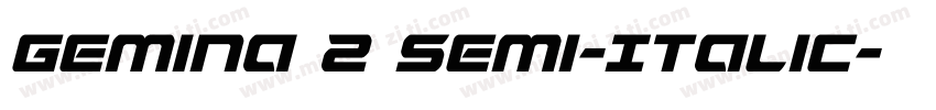 Gemina 2 Semi-Italic字体转换